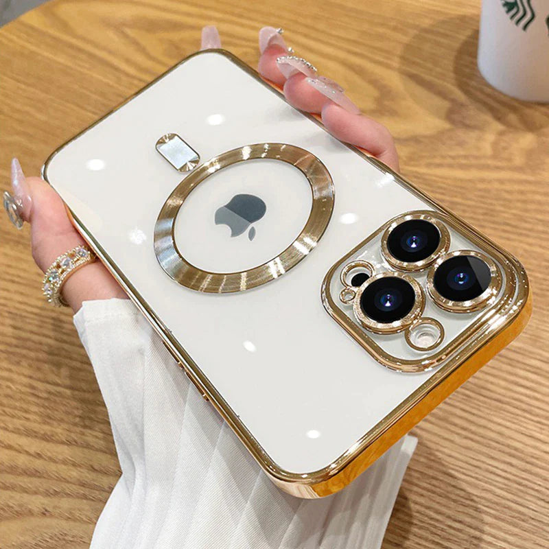 Elevate Your iPhone Experience with the Luxury Transparent Magnetic MagSafe Wireless Charging Case - Perfect Fit for iPhone 14 Plus, 13, 12, 11 Pro Max
