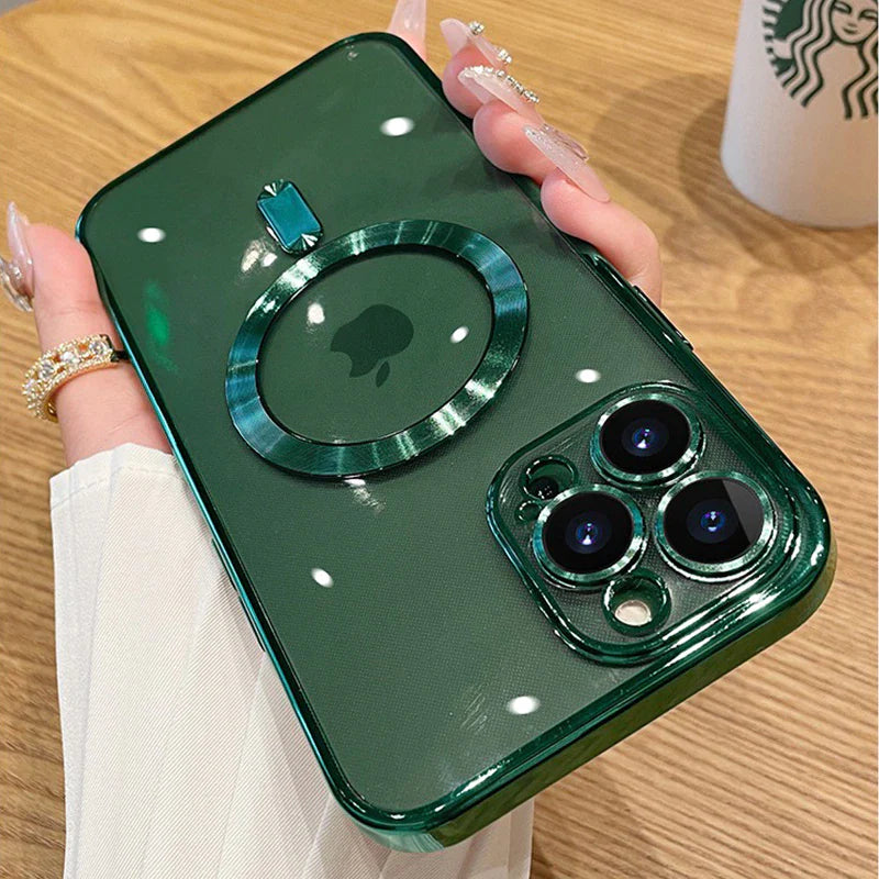 Elevate Your iPhone Experience with the Luxury Transparent Magnetic MagSafe Wireless Charging Case - Perfect Fit for iPhone 14 Plus, 13, 12, 11 Pro Max