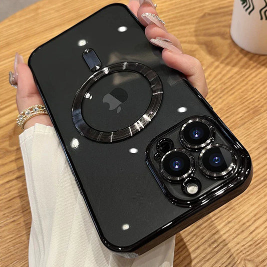 Elevate Your iPhone Experience with the Luxury Transparent Magnetic MagSafe Wireless Charging Case - Perfect Fit for iPhone 14 Plus, 13, 12, 11 Pro Max