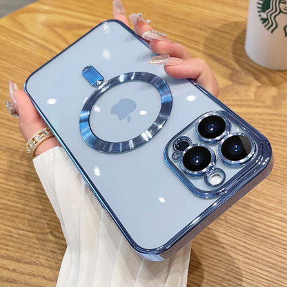 Elevate Your iPhone Experience with the Luxury Transparent Magnetic MagSafe Wireless Charging Case - Perfect Fit for iPhone 14 Plus, 13, 12, 11 Pro Max
