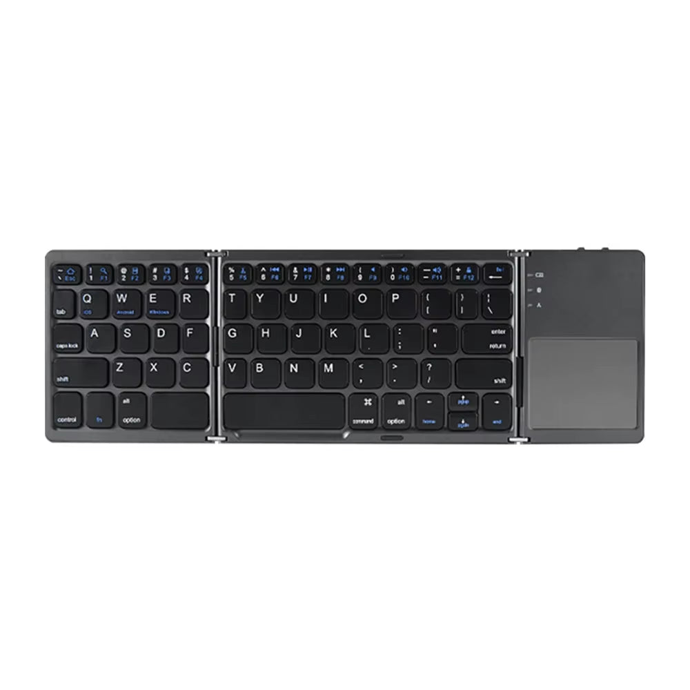 Versatile Portable Foldable Mini Wireless Bluetooth Keyboard with Touchpad for Windows, Android, iOS Tablets and Phones